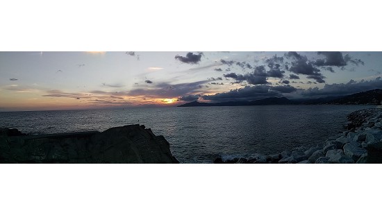 Il monte di Portofino al tramonto